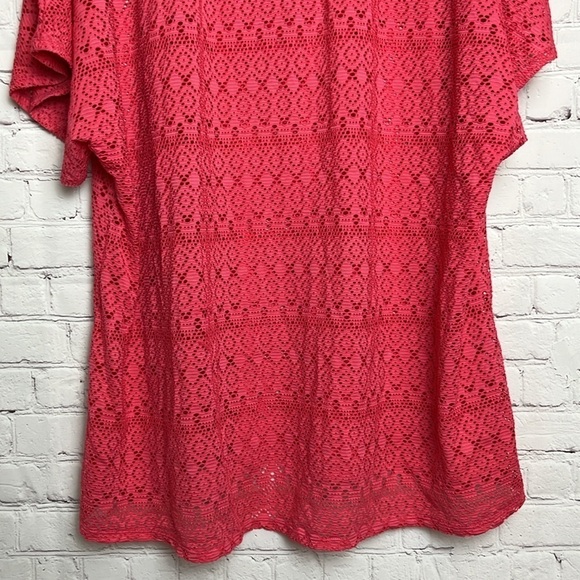 Swim by Cacique Crochet Like Coral Swim Cover Up - Picture 3 of 9